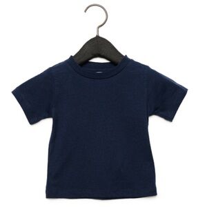 Bella + Canvas 3001B Infant Jersey Short Sleeve shirt, Infant blank navy shirt